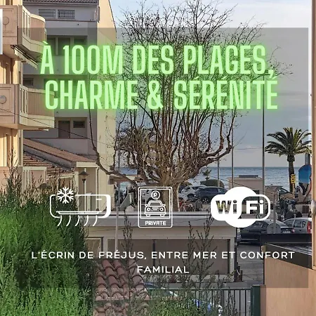 Lejlighed Apt3br,ac,wifi, Sea View, Parking, 3min To Fréjus